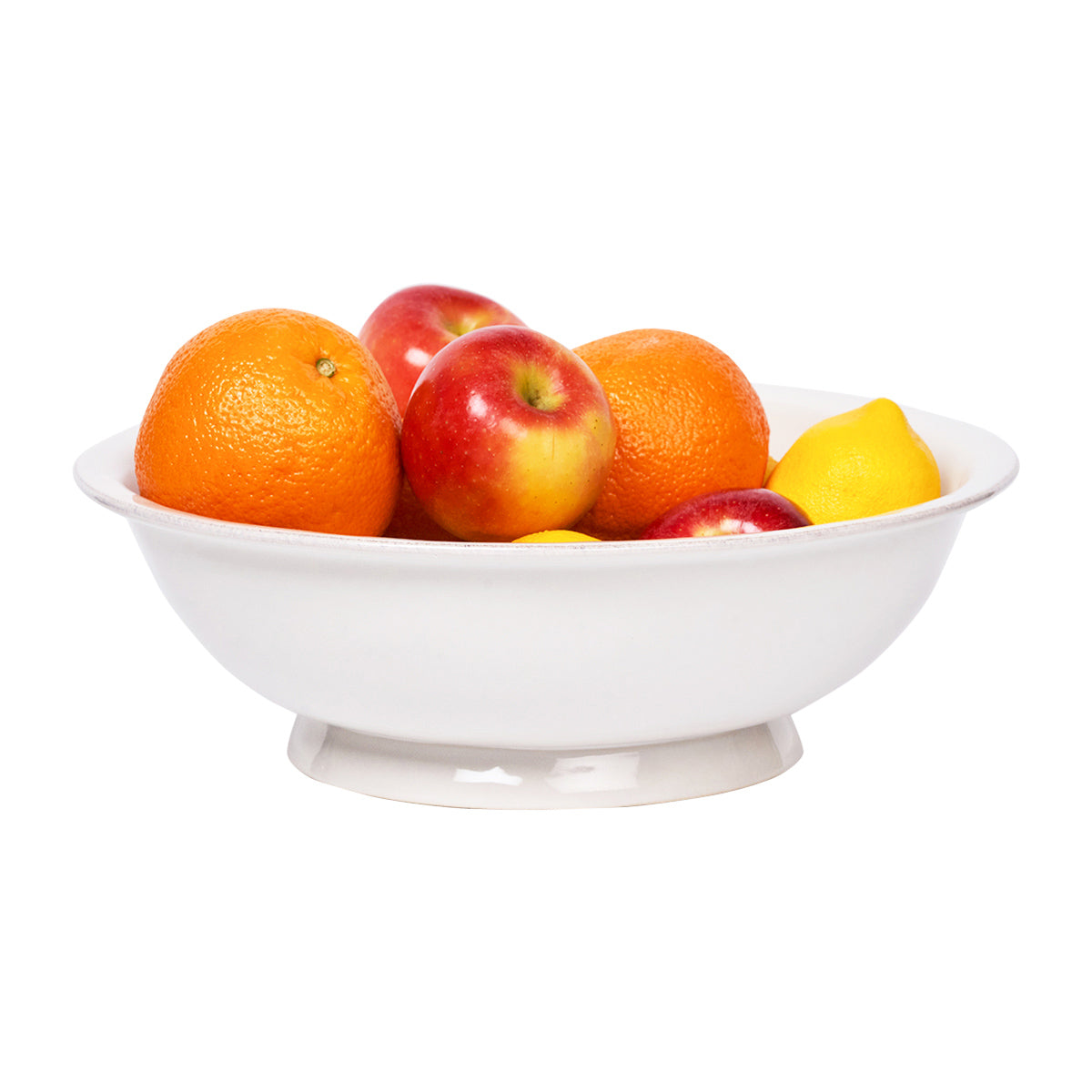 Puro Footed Fruit Bowl - Whitewash - Image 2