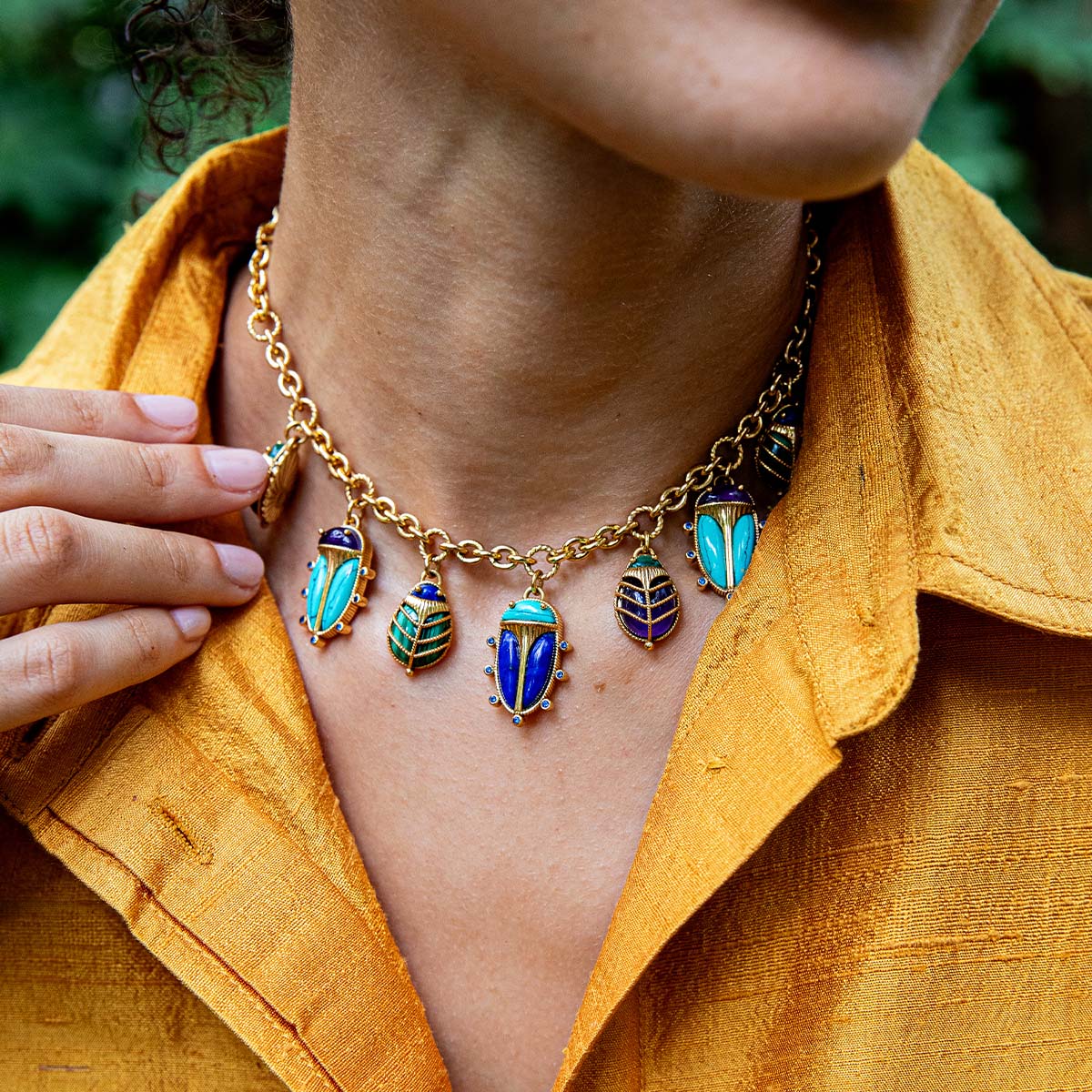 Scarab Family Necklace. 16+2 - Multi - Image 4