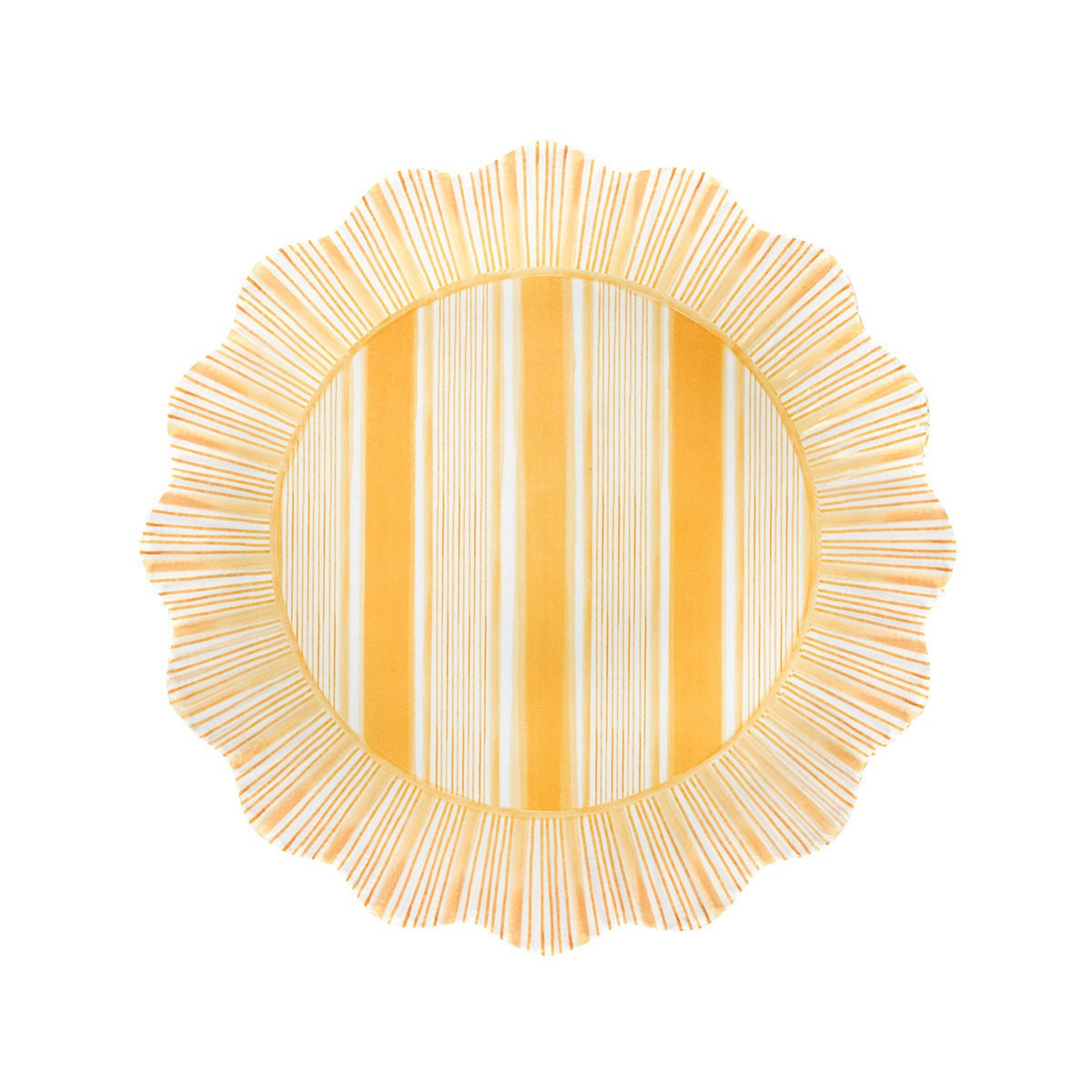 Cabana Stripe Melamine Dessert/Salad Plate Set/4 - Sunshine - Image 3