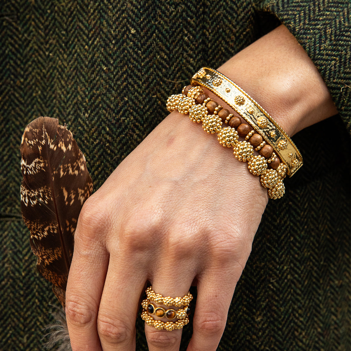 Berry Stretch Bracelet - Teak - Image 3