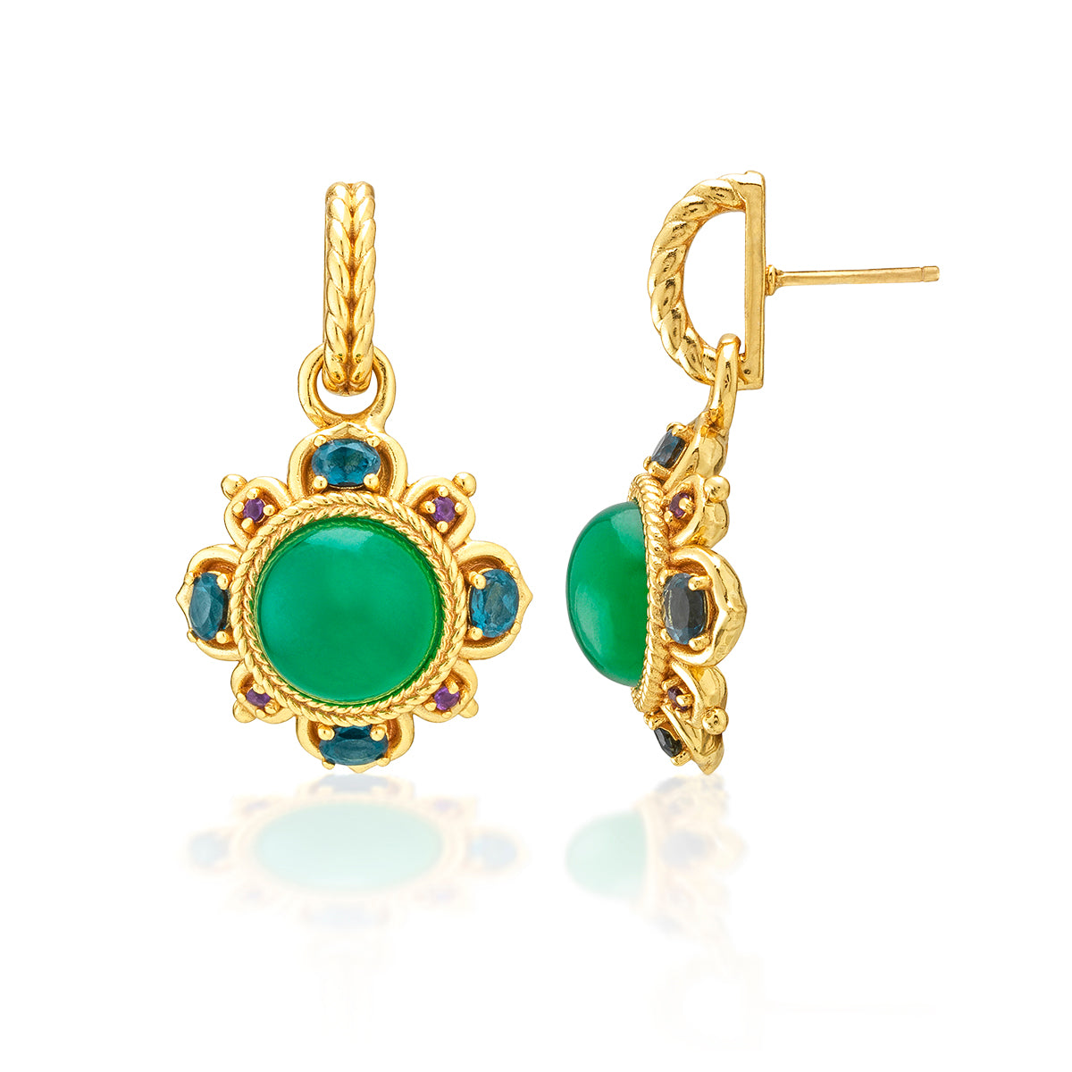 Contessa Post Drop Earrings - Multi - Image 3