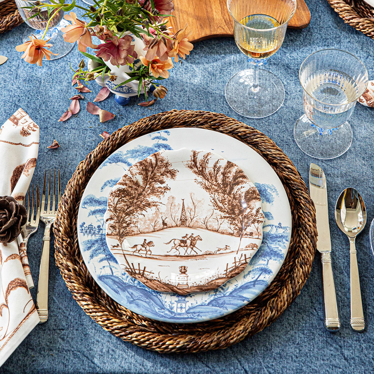 Country Estate Harvest Party Plate Assorted Set/4 - Sepia - Image 7