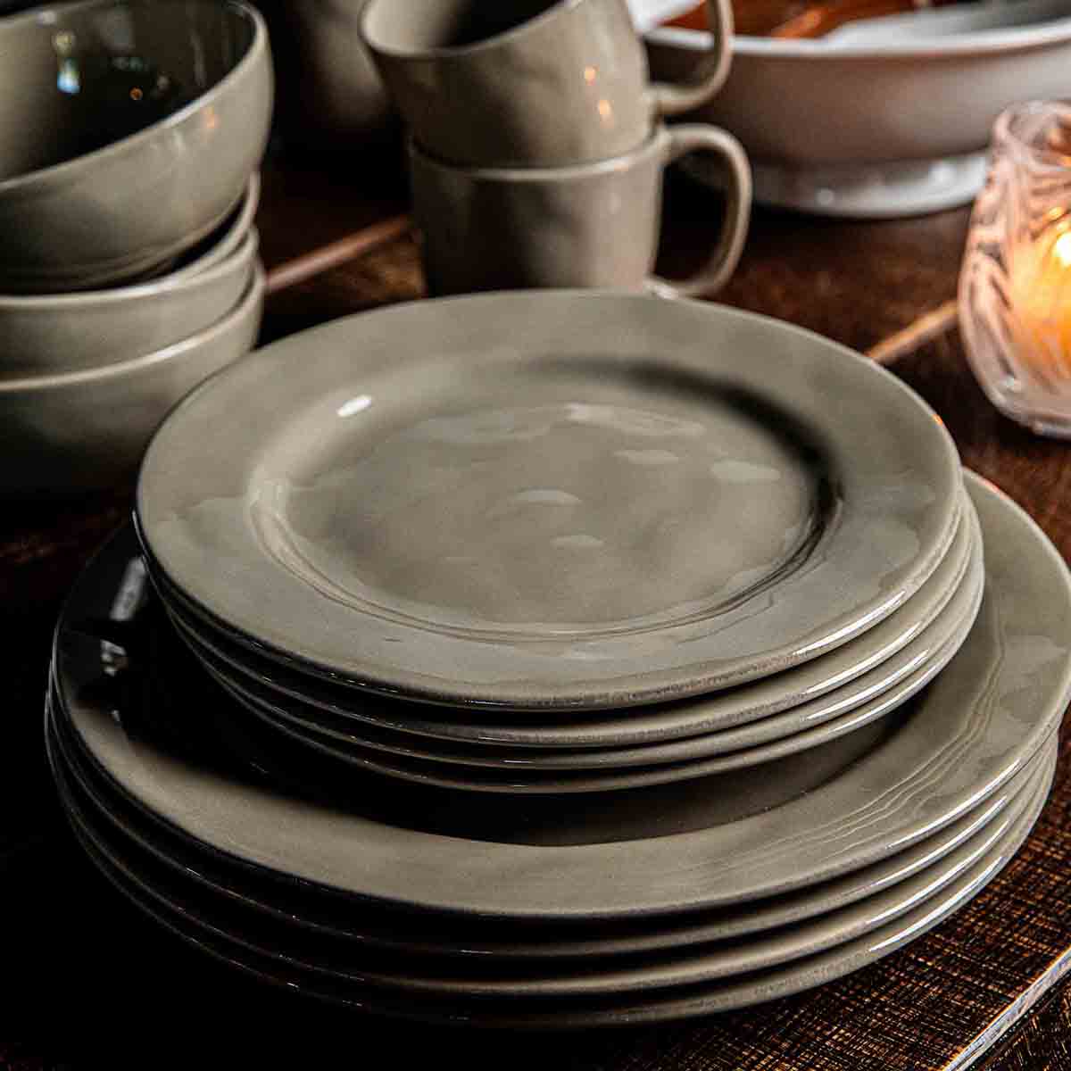 Puro Dinner Plate - Taupe - Image 4