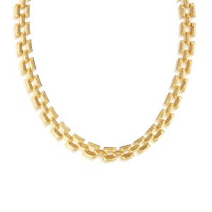 Pathway Petite Link Necklace. 17 - Gold