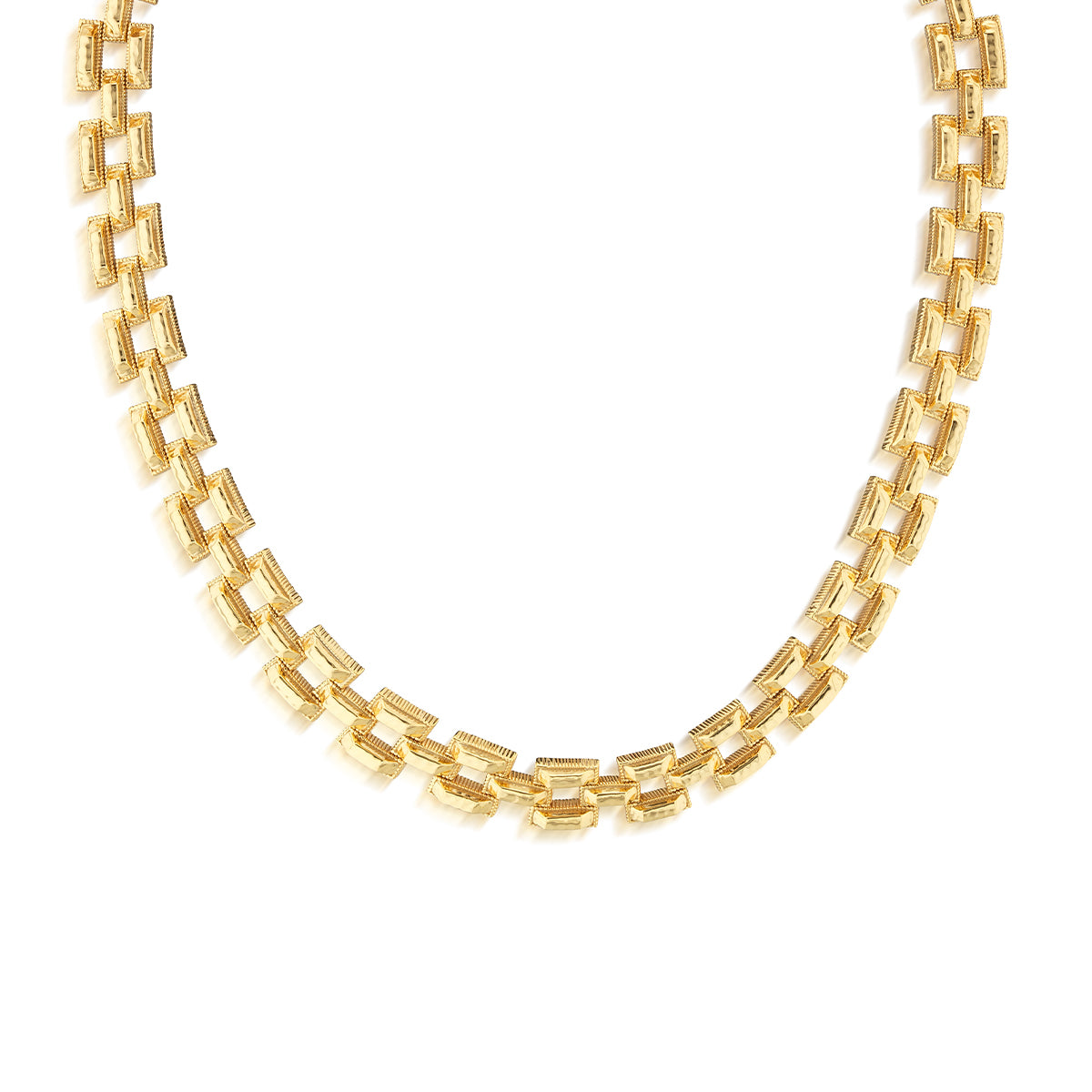 Pathway Petite Link Necklace. 17 - Gold