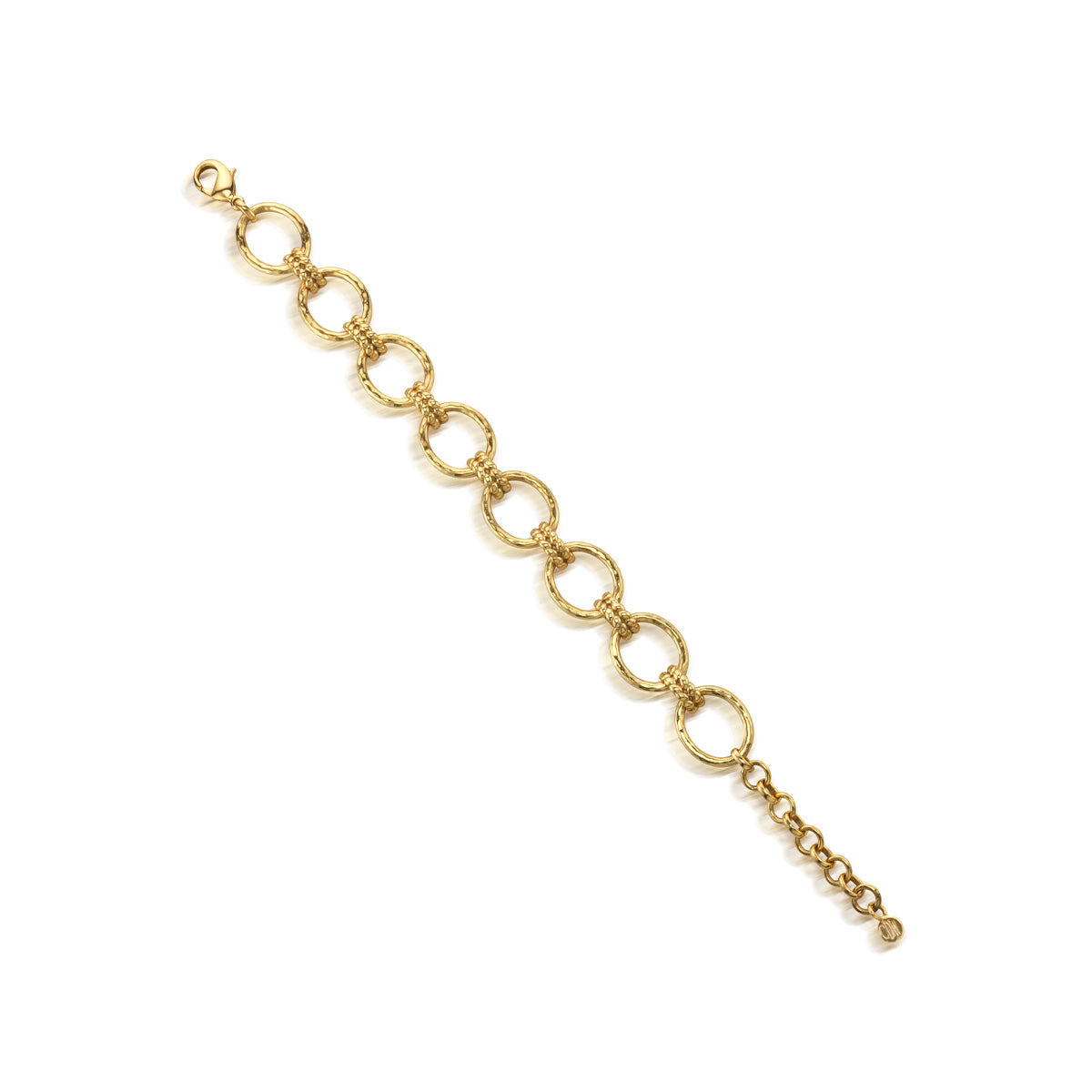 Cleopatra Grande Link Bracelet. 7+1.5 - Gold - Image 3