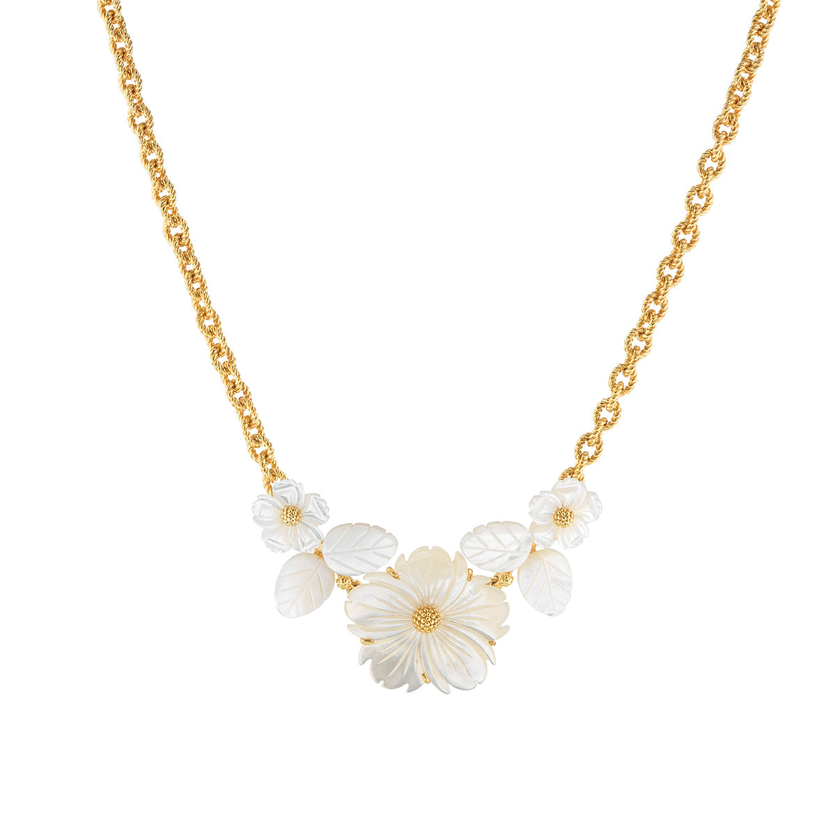 Mermaid Garden Bouquet Necklace. 16 - MOP