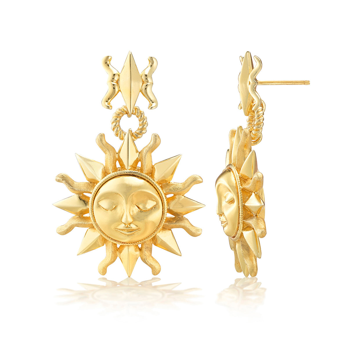 Soleil Drop Earrings - Gold - Image 3