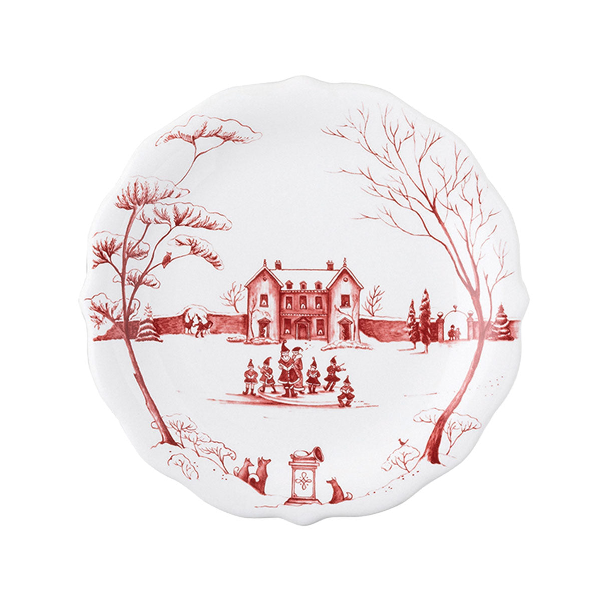 Country Estate Winter Frolic Party Plate Assorted Set/4 - Ruby - Image 8