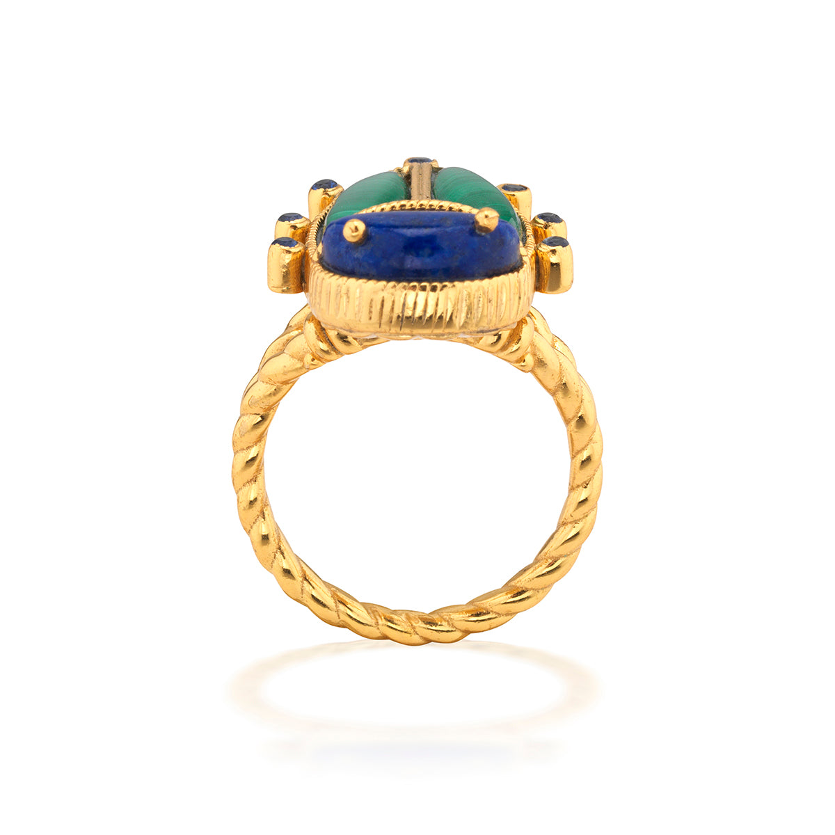 Scarab Grande Ring - Lapis/Malachite - Image 3