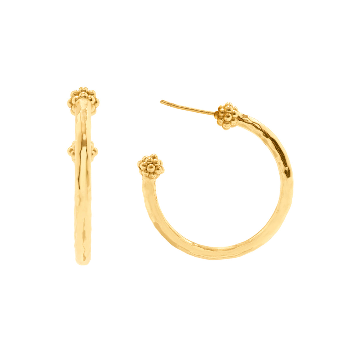 Berry Slice Medium Hoop Earrings - Gold - Image 3