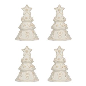 Berry & Thread Tree Place Card Holder Set/4 - Whitewash