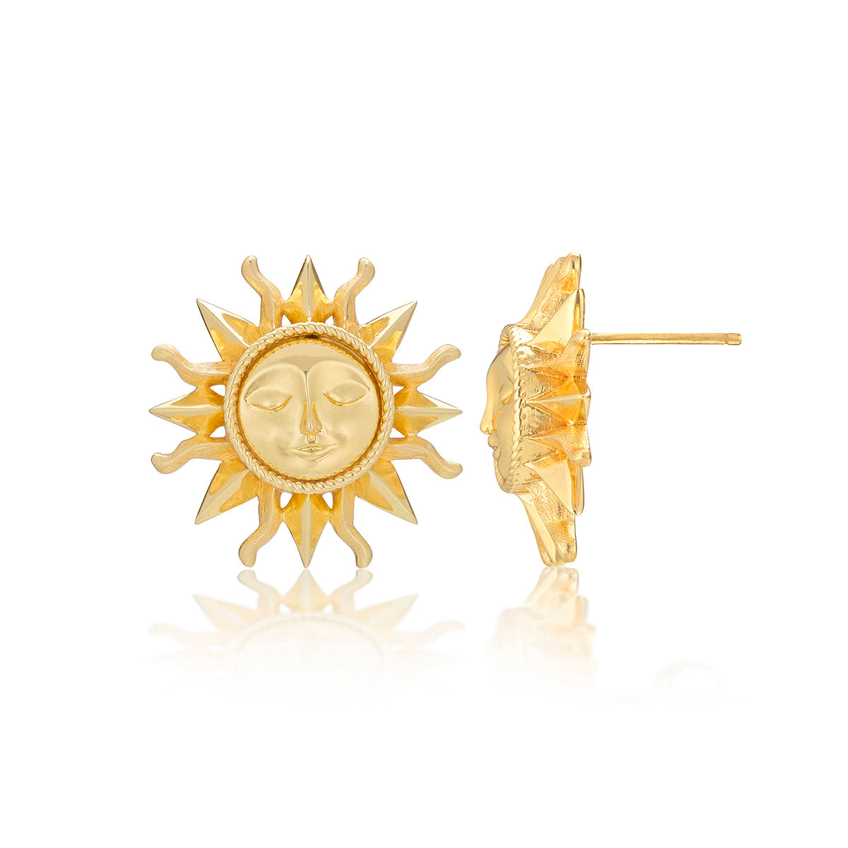 Soleil Stud Earrings - Gold - Image 3