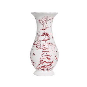 Country Estate Winter Frolic 9 Vase - Ruby