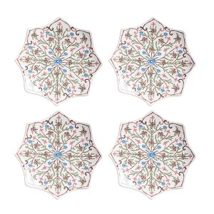Villa Seville Scalloped Side/Cocktail Plate Set/4 - Chambray