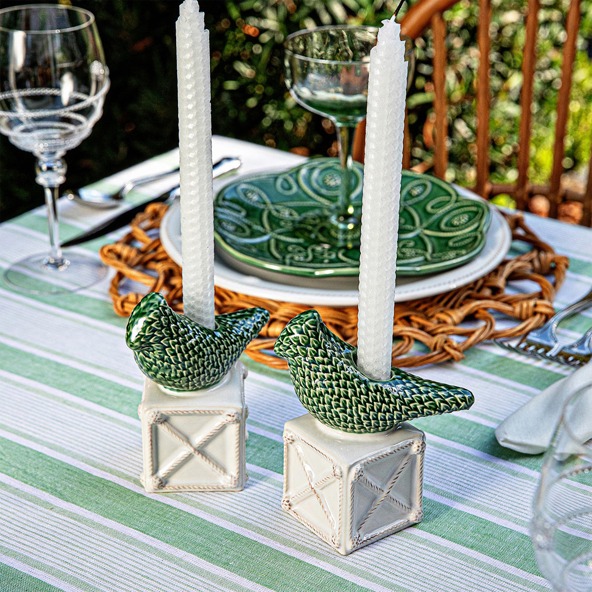 Berry & Thread Bird Topiary Candlestick Set/2 - Multi - Image 5