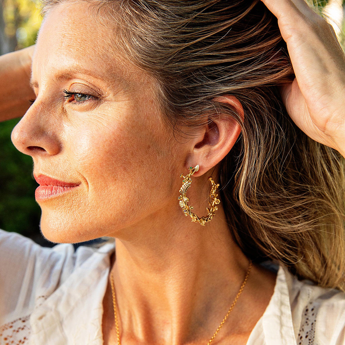 Meadow Grande Hoop Earrings - Gold - Image 4
