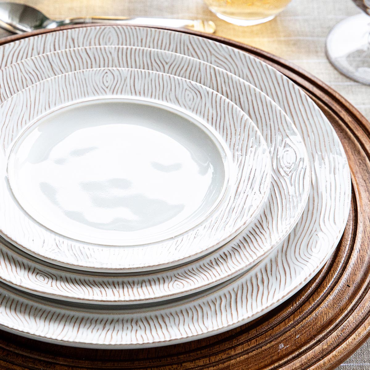 Blenheim Oak Dessert/Salad Plate - Whitewash - Image 4
