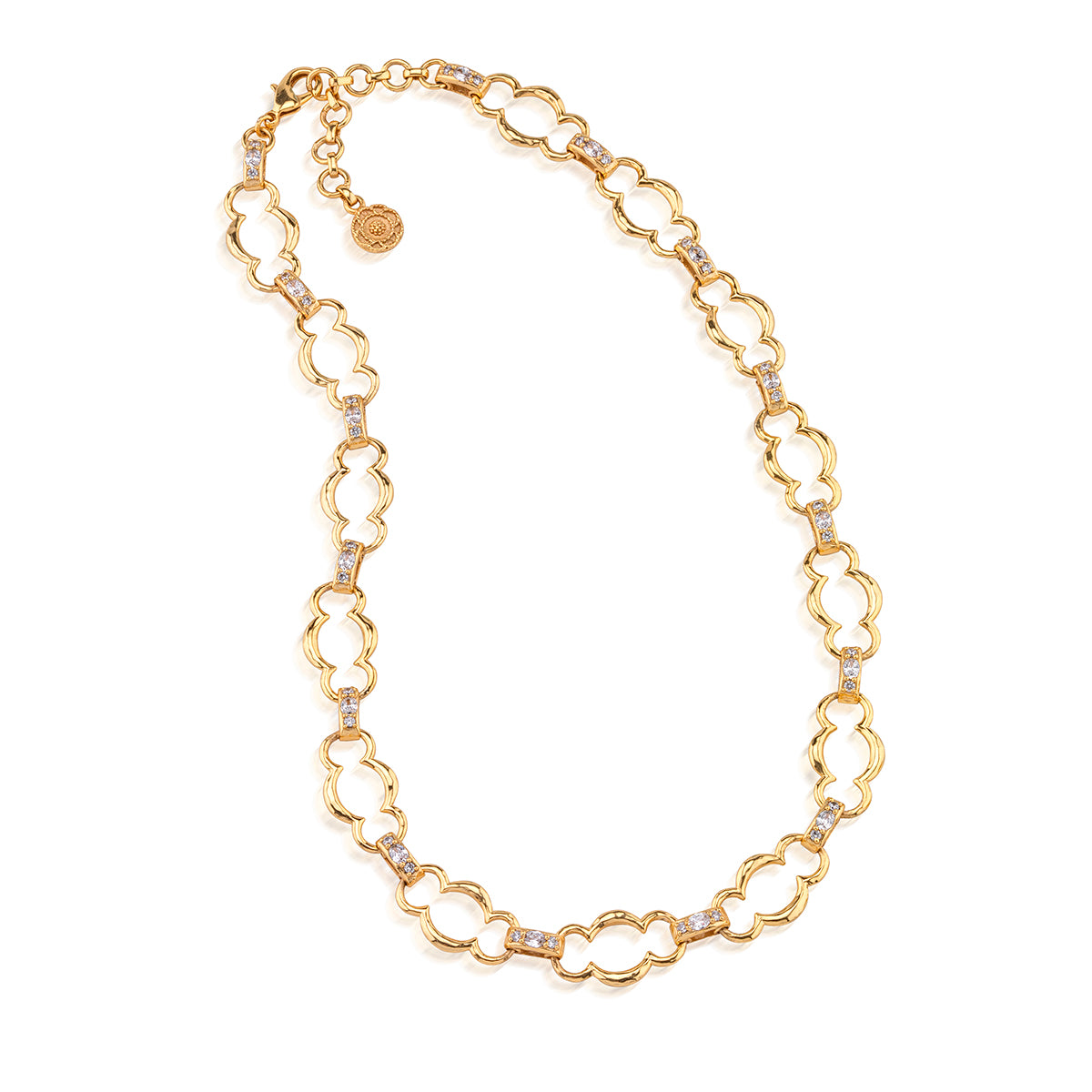 Maharani Grande Chain Necklace. 17+2 - Clear Cubic Zirconia - Image 3