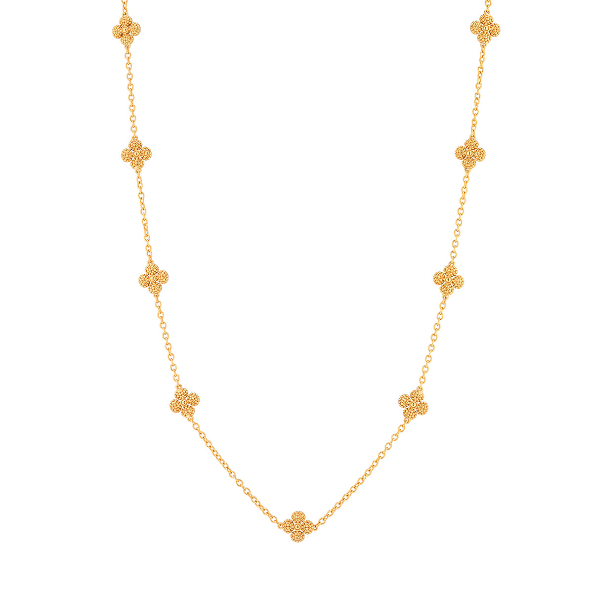 Berry Clover Double Sided Necklace. 28 - Gold - Image 2