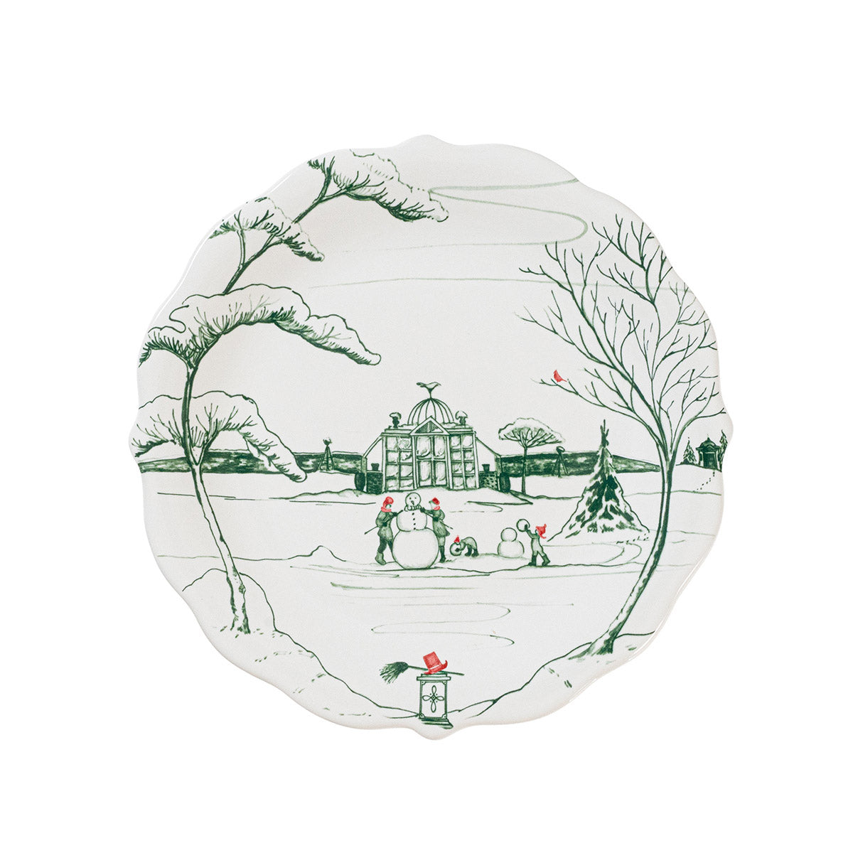 Country Estate Winter Frolic Party Plate Assorted Set/4 - Evergreen - Image 8