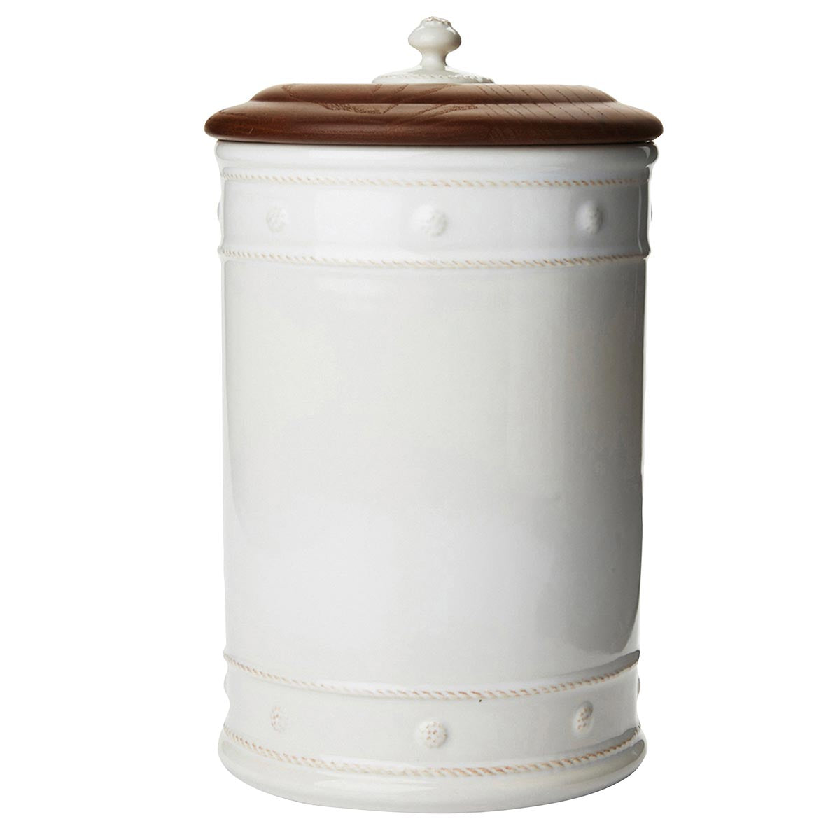 Berry & Thread 13 Canister with Wooden Lid - Whitewash
