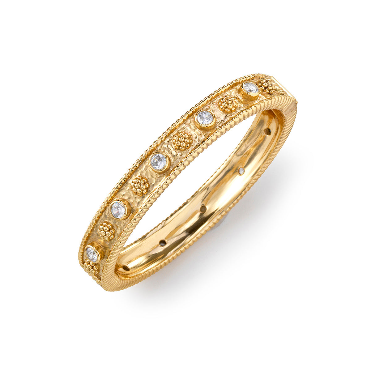 Berry Gem Classic Hinged Bangle - Clear Cubic Zirconia - Image 3