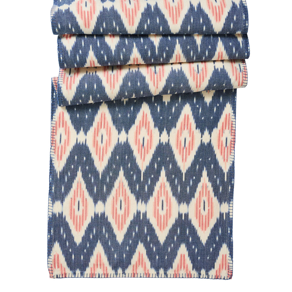 Ikat 18 x 90 Table Runner - Blue/Pink