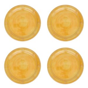Berry & Thread Melamine Dessert/Salad Plate Set/4 - Sunshine