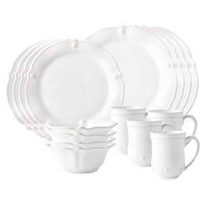 Berry & Thread Flared 16pc Place Setting - Whitewash