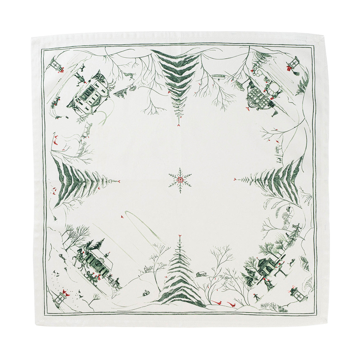 Country Estate Winter Frolic Napkin Set/4 - Evergreen - Image 3