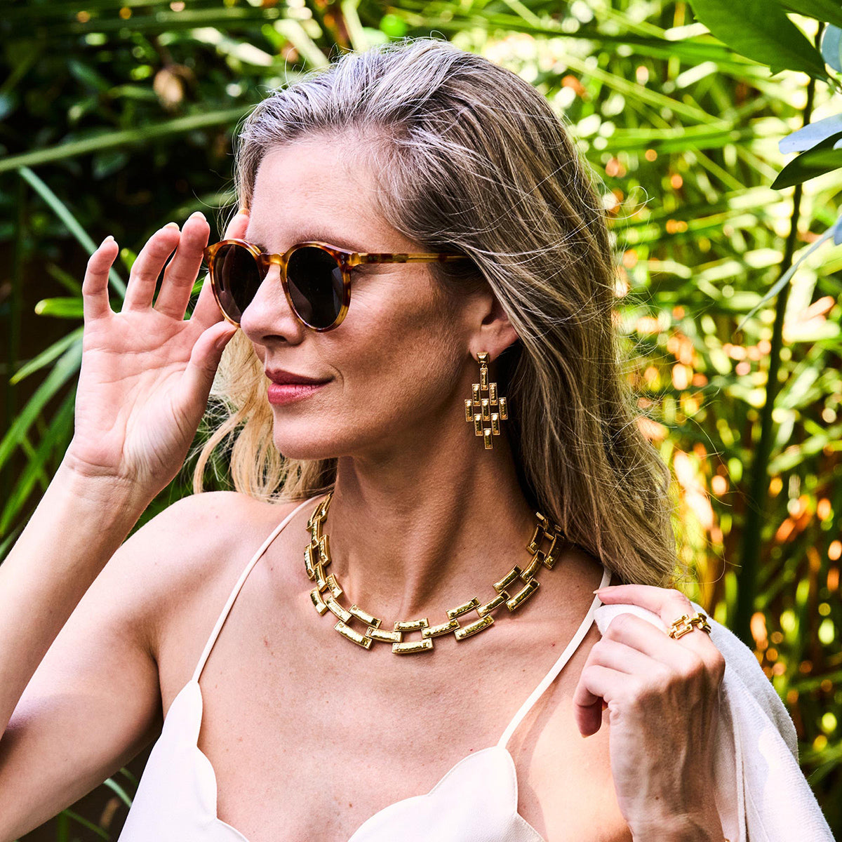 Pathway Link Necklace - Gold - Image 4