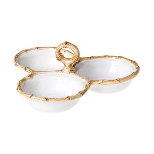 Bamboo 9 Triple Bowl Server - Natural