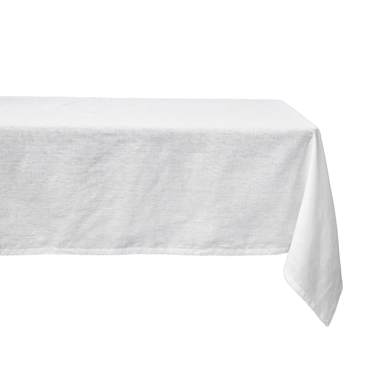 Berry Scallop 60 x 120 Tablecloth - White