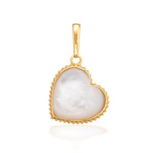 Love Gem Charm/Pendant - Pearl White