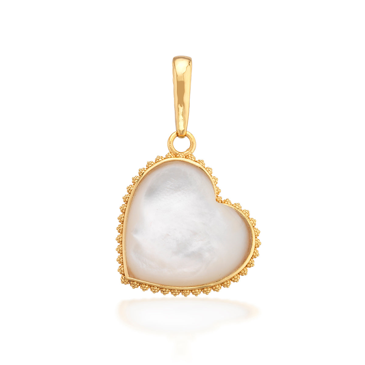 Love Gem Charm/Pendant - Pearl White