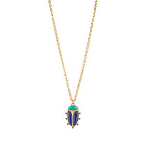 Scarab Charm Necklace. 16+2 - Multi
