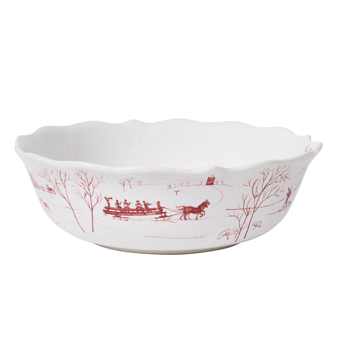 Country Estate Winter Frolic 11 Serving Bowl - Ruby - Image 4