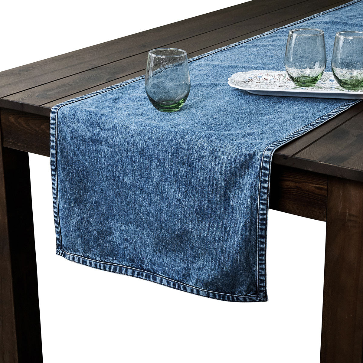 Denim 18 x 90 Table Runner - Blue - Image 2