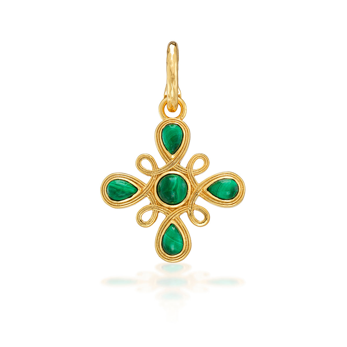 Monique Gem Charm/Pendant - Malachite