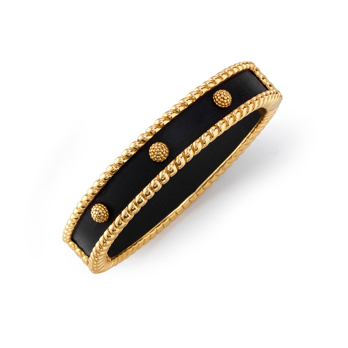 Berry Small Hinged Bangle - Ebony - Image 3