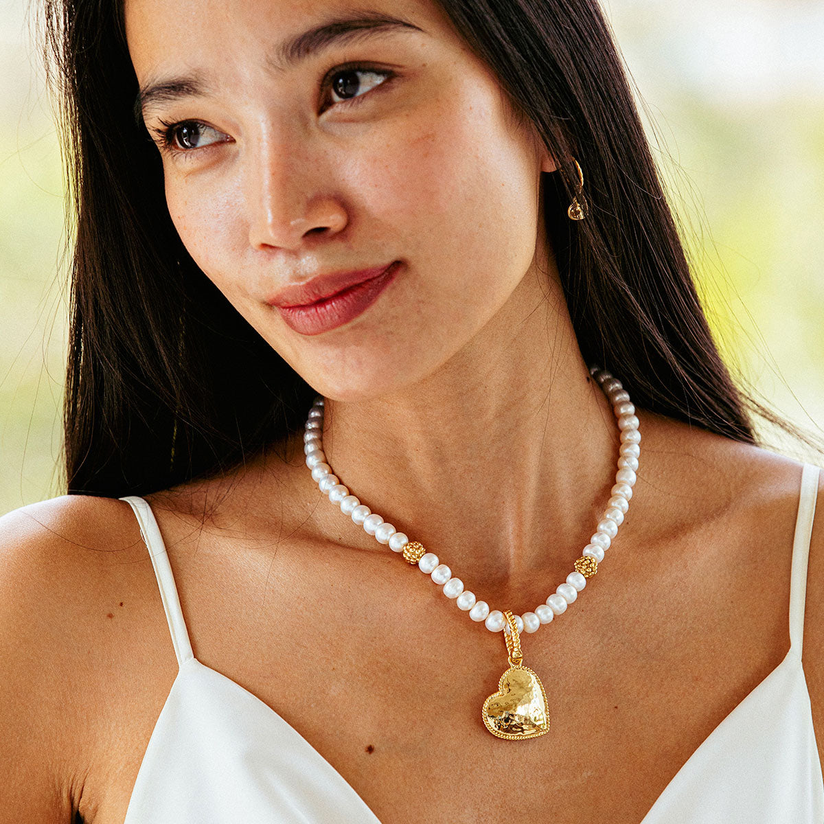 Berry Single Strand Necklace. 16+2'' - Pearl - Image 5