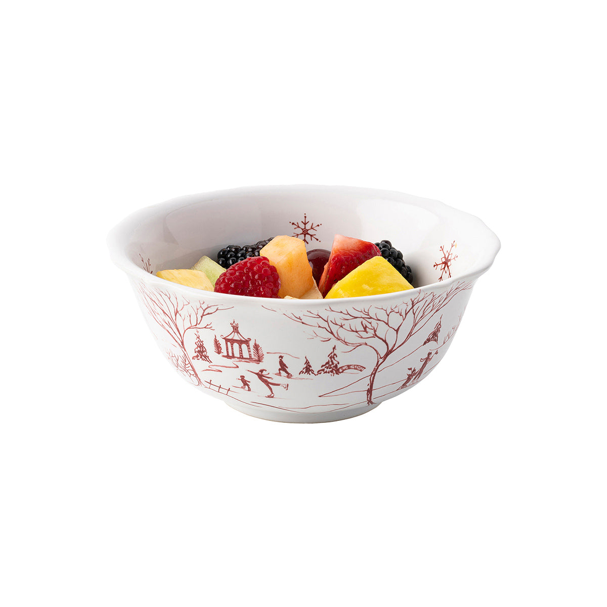 Country Estate Winter Frolic Cereal/Ice Cream Bowl - Ruby - Image 2