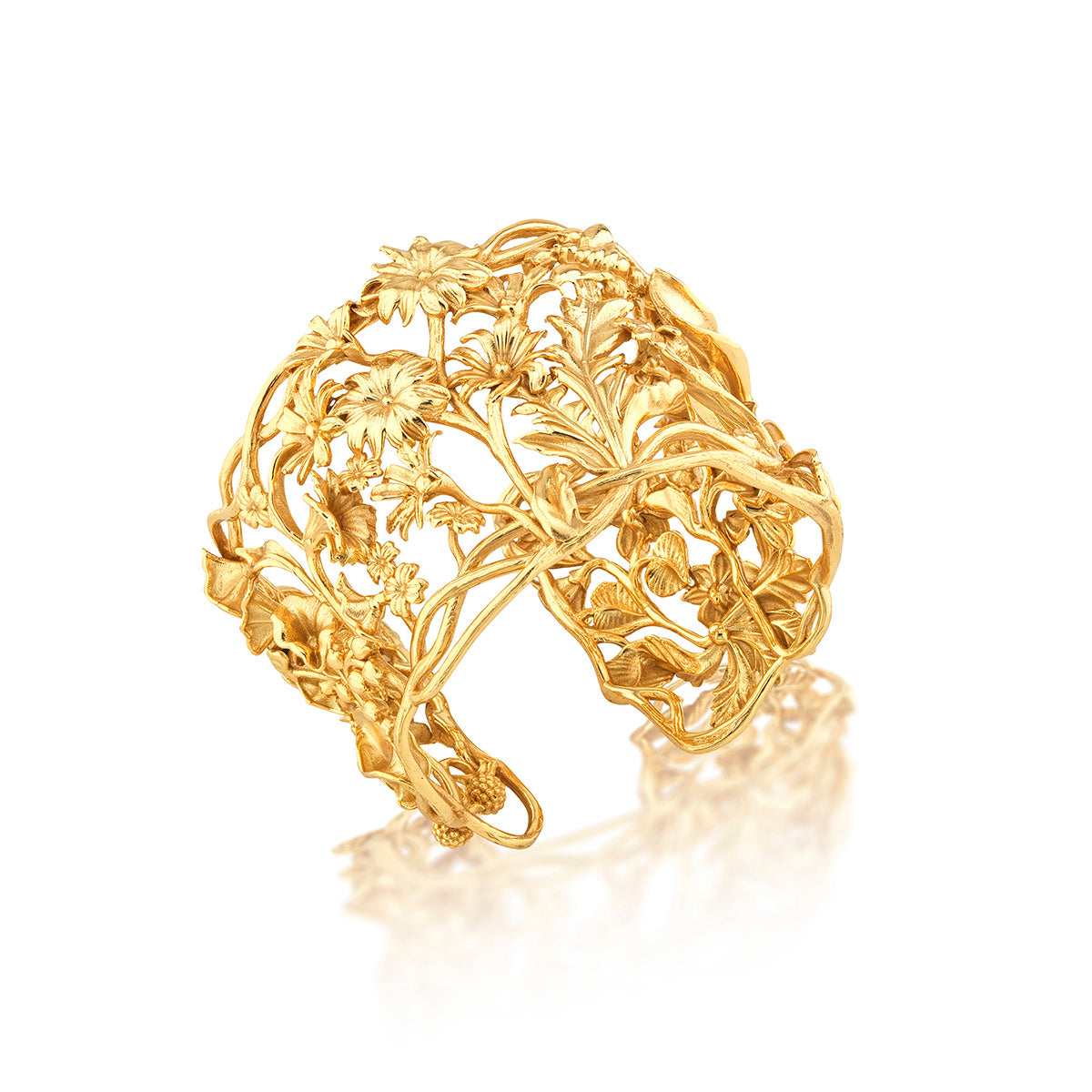 Meadow Wildflower Cuff - Gold - Image 3