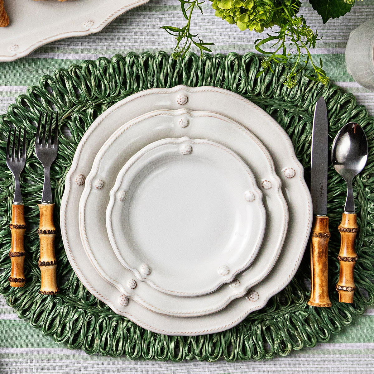 Berry & Thread Flared Dessert/Salad Plate - Whitewash - Image 6