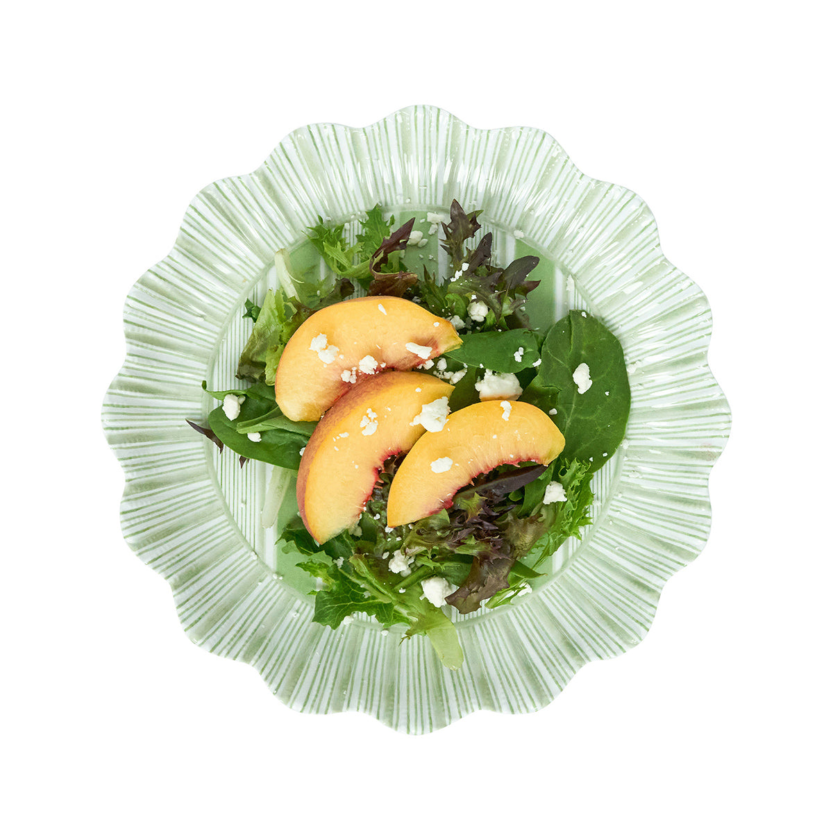 Cabana Stripe Melamine Dessert/Salad Plate Assorted Set/4 - Multi - Image 2