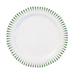 Sitio Stripe Dinner Plate - Basil