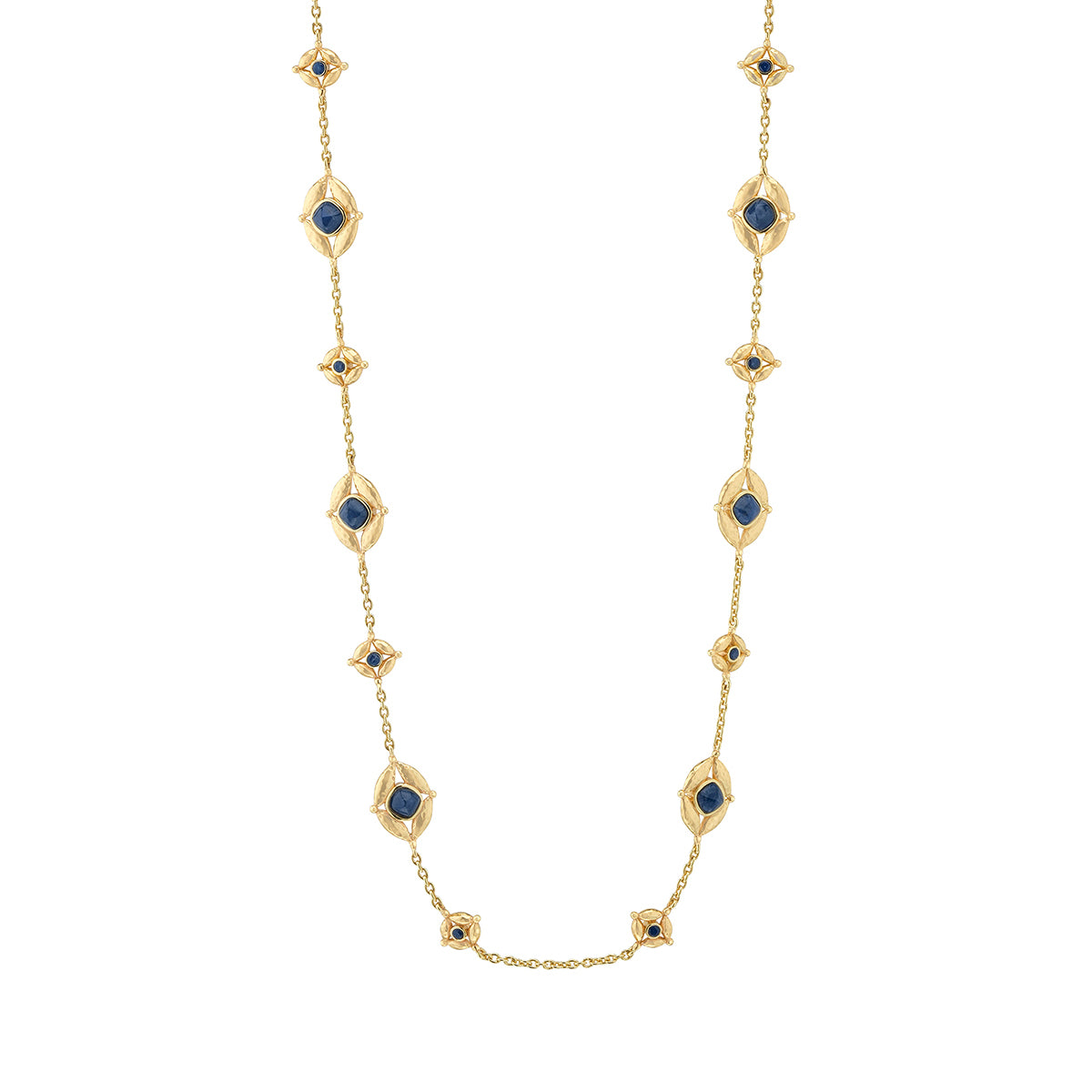 Mystic Eye Double Sided Necklace. 32 - Blue Labradorite/Green Onyx