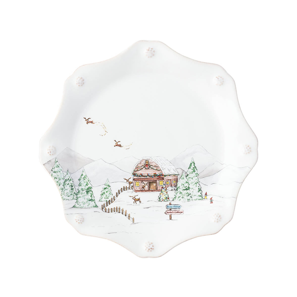 Berry & Thread North Pole Dessert/Salad Plate Assorted Set/4 - Image 6