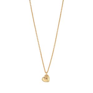 Love Heart Charm Necklace. 16+2 - Gold